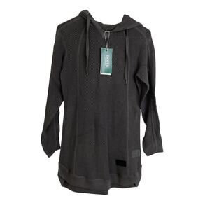 Dover Saddlery Mesh Sweater Hoodie Gray Medium Womens Pullover Equestrian NWT